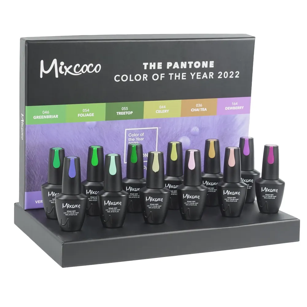 Mixcoco LED kit de gel UV fournisseur d'ongles de haute qualité NO HEMA semi-permanent tremper longue durée 15ml kit de vernis à ongles uv gel