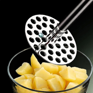 Thiết Kế Tư Nhân Đa Chức Năng Thép Không Gỉ Khoai Tây Và Tỏi Masher Hướng Dẫn Sử Dụng Nấu Ăn Đồ Dùng Cho Nhà Bếp Cho Rau - Product Image 2