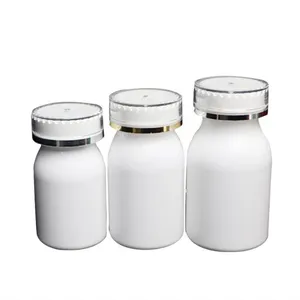 Beyaz/siyah/pembe boş kapsül şişeleri 100cc 130cc 160cc PET plastik sağlık Vitamin hapı şişe ilaç kapsül şişeleri