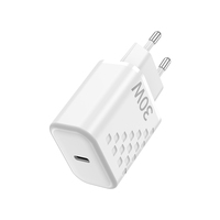Adaptador de corriente de cargador PD de 30W de alta calidad, ABS + PC + Gan 3A, corriente de salida, estándar de la UE para auriculares compatibles con Pro Max