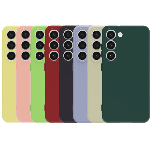 Soft TPU Cell Phone case for Samsung S23 Ultra S23 Plus 5G Liquid Silicone Protective Phone Cover Shockproof Phone Cover