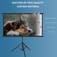 Écran de projection mobile Kuaige 60-150 pouces, blanc mat, avec trépied, pour projecteur