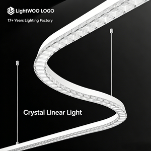 Luminaires de plafond en cristal décoratifs modernes, luminaire linéaire suspendu, cube, lentille optique, réflexion diffuse, lampe suspendue pour <span class=keywords><strong>restaurant</strong></span> - Product Image 4
