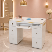 Meuble de salon de manucure moderne en bois avec rangement, table de manucure