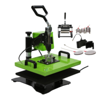 Presse à Chaud Semi-Automatique 8-en-1 15x15cm pour T-shirts et Vêtements 110V/220V
