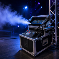 Machine à brouillard et à fumée de scène double tête 600W en métal avec télécommande DMX et flight case