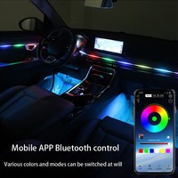 Lampe d'ambiance 256 couleurs 14 en 1, éclairage intérieur de voiture, bande lumineuse LED 12V