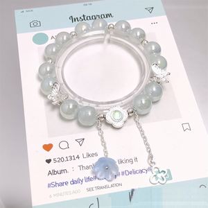 Trendy Colorful Sweet Fantasy Popcorn Cracked Beads <b>Bracelet</b> for Women Girls Elegant Flower Charm Pendant Hand <b>Beaded</b> <b>Bracelet</b> - Product Image 5