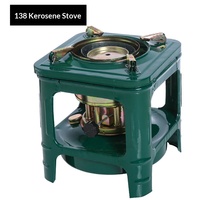 Réchaud portable 8 mèches en fer, modèle 138, simple, manuel, au kérosène/diesel, coupe-vent, ultra-léger, pour chauffage de l'eau, camping et pique-nique en extérieur