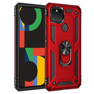 Vente en gros TPU PC étui de téléphone portable pour Google <span class=keywords><strong>Pixel5</strong></span> XL 360 anneau de support antichoc couverture en gros étui de téléphone portable - Product Image 1