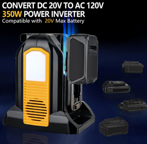 4-Cổng 350 Wát điện cầm tay biến tần Tương thích với cho Dewalt 20V pin lithium-ion 4 cổng sạc & Trạm điện - Product Image 3