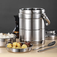 Conservation de la fraîcheur moderne, durable, en acier inoxydable 304, isolé sous vide, double paroi, 1-3L, anti-fuite, sans BPA