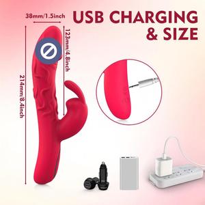 Stimulator Titik G Tiga Fungsi, Pemijat Klitoris, Mainan Seks Dewasa untuk Wanita, <span class=keywords><strong>Vibrator</strong></span> Kelinci, Dildo - Product Image 6