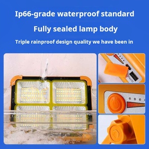 Xinsite IP65 công suất cao năng lượng mặt trời có thể sạc lại Đèn Pha Led cho cơ khí cắm trại câu cá sửa chữa xe nhựa thân đèn loại C điện - Product Image 2