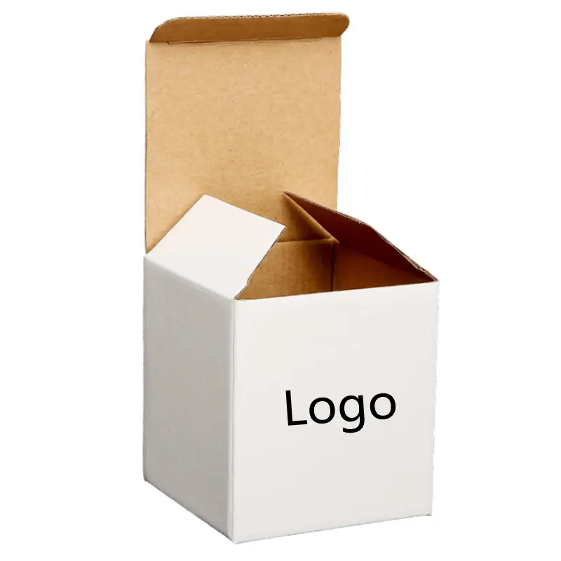 Hersteller recycelte Kerzen boxen Logo Custom ized White Paper Folding Versand Verpackung Wellpappe für Craft Cosmetic