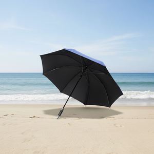 Cheap Modern Custom logo Pattern Doublelayer Polyester Straight Stick Golf <b>Umbrella</b> with Metal Handle for Business Gifts - Product Image 1