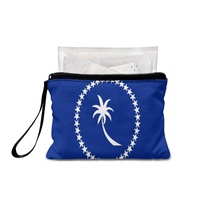 Porte-monnaie pliable en polyester imprimé numériquement avec motif du drapeau national de Chuuk, léger, souvenir pour les voyageurs