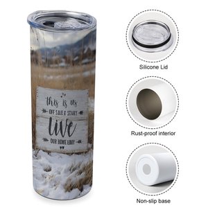 Stainless Steel Tumbler 20oz Vacuum <b>Insulated</b> Custom Logo Car <b>Cup</b> Holder Compatible - Product Image 3