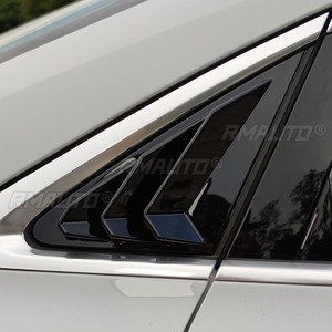Car ABS Rear Quarter Panel <b>Window</b> Side Louvers Black Carbon Fiber Color Vent <b>Decal</b> Cover for Audi A3 8Y Sedan 2020 2021 2022 - Product Image 2