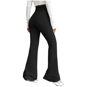 Pantalones de chándal de felpa francesa estilo callejero para hombre, pantalones de chándal acampanados apilados, logotipo personalizado 3D para material polar con estampado de hojaldre - Product Image 6