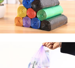 5 rouleaux, 1 paquet de 100 sacs poubelles jetables pour la maison, sacs de rangement pour la cuisine, sacs à déchets, sacs en plastique - Product Image 5