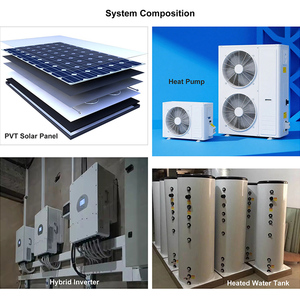 Système de pompe à chaleur air-eau avec panneaux solaires PVT pour maison, fourni directement par l'usine - Product Image 4