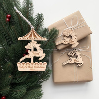 Maßgefertigte Lasergeschnittene Holzdekorationen Lasergravierte Ornamente Feiertagsdekorationen Christbaumschmuck