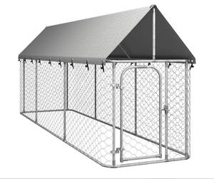 Petit chenil extérieur en métal galvanisé pour chiens Cage robuste pour parc Pet Run Clôture Cage d'exercice avec toit - Product Image 2