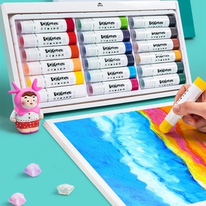 Bâton de <span class=keywords><strong>gouache</strong></span> 12 couleurs macaron coloré stylo graffiti soluble dans l'eau crayons rotatifs pour enfants - Product Image 2