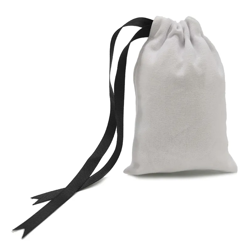 Borse in mussola riutilizzabili di alta qualità borse per il pane in tessuto di tela borse portaoggetti in cotone con coulisse