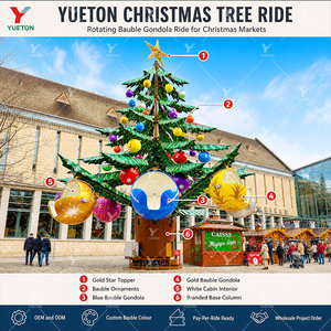 Manège géant arbre de Noël, carrousel rotatif emblématique, pour enfants et familles, pour parcs d'attractions et de fêtes foraines, Belgique <span class=keywords><strong>France</strong></span>, prix usine - Product Image 2