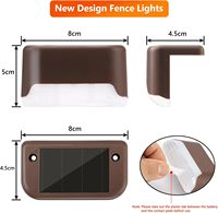 Lampu Dinding LED Tenaga Surya Modern Tahan Air IP55 dengan Cahaya Putih Hangat/RGB 3000LM Dapat Diredupkan untuk Penggunaan di Taman, Tangga/Jalanan