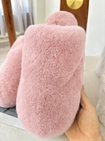 Pantoufles pour femmes personnalisées, confortables, imperméables, chaudes pour l'hiver, douces, légères, en peau de mouton