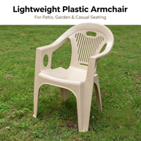 Chaise de salle à manger d'extérieur design de luxe Pp Patio Chaises en plastique empilables colorées respirantes