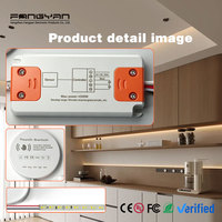 Interruptor táctil oculto para muebles, sensor LED invisible para armario/guardarropa, compatible con paneles de madera de 25 mm, 110V/220V