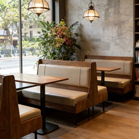 Ensembles de meubles de restaurant commerciaux modernes et durables sur mesure, table en bois, chaise, banquette, canapé pour cafés, restaurants à thème, pizzerias