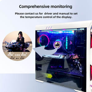 2.1 인치 480*480 라운드 스크린 IPS 동적 디스플레이 온도 AIDA64 원형 모니터 DIY 수냉 PC CPU AIO - Product Image 4