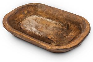 Bol à pâte en bois pour décor à la maison style cottage campagnard ciré pièce maîtresse décorative bol en bois décoratif - Product Image 3