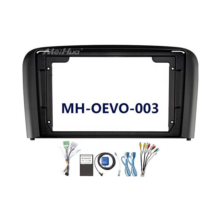 Meihua Android Автомобильное видео Радио 9 дюймов рамка для Volvo S80 2004-2006 с RCA кабелем жгуты проводов аксессуары комплекты ободок