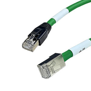 สายเคเบิลเครือข่ายอุตสาหกรรมแบบมีฉนวนป้องกัน CAT5e/CAT6 สีเขียว สำหรับระบบควบคุมอุตสาหกรรม จากโรงงาน - Product Image 1