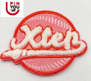 Custom Polyester Patches Chenille Patch with <strong>velcro</strong> Backing Flower <strong>Iron</strong> on Backing - Product Image 4