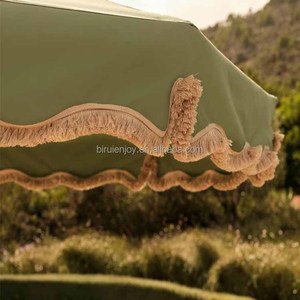 <span class=keywords><strong>Parasol</strong></span> de jardin pliable de luxe pour l'extérieur, <span class=keywords><strong>grand</strong></span> cadre en <span class=keywords><strong>bois</strong></span> à franges, protection solaire UPF50, pour la maison, le jardin, les hôtels, la piscine, la cour - Product Image 5