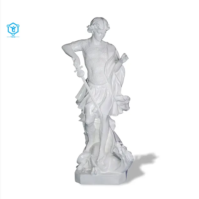 YUANJU Custom hand carved stone statues of Greek figures white marble female sculpture garden