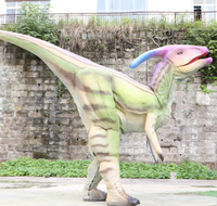 Costume de dinosaure Parasaurolophus réaliste personnalisé en métal pour spectacle, pour adultes, utilisation en intérieur/extérieur, centre commercial