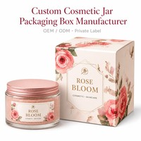 Boîte en papier sur mesure élégante pour bouteille, vernis brillant UV sélectif, emballage de maquillage, pochette d'expédition, crème pour le visage, directement de l'usine