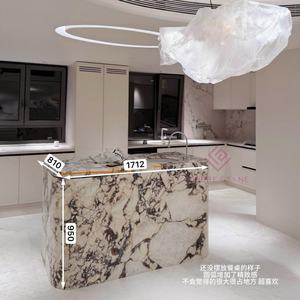 Open Concept Calacatta Viola Comptoir îlot <span class=keywords><strong>de</strong></span> cuisine en <span class=keywords><strong>marbre</strong></span> Table <span class=keywords><strong>de</strong></span> bar en pierre naturelle pour cuisines spacieuses et modernes - Product Image 1