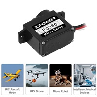 Servomoteur Micro RC P0080 8g Léger 0,1 seconde Moteur sans noyau pour petit modèle d'avion RC à voilure fixe