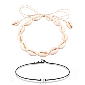 สร้อยคอเปลือกหอยธรรมชาติสไตล์ฮาวายสำหรับผู้หญิง สร้อยคอแฟชั่นทำมือแบบถักเชือกสำหรับงานปาร์ตี้ - Product Image 5