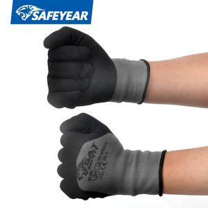 15 ग्राम नायलॉन लाइनर औद्योगिक कार्य दस्ताने के साथ उच्च गुणवत्ता वाले फोम सैंडी नक्कल लेपित नाइट्राइल दस्ताने - Product Image 2