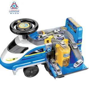 Leemook Story Machine Elektrische Multifunctionele Trein Serie Speelgoed Kid Ride Op Auto Slot Speelgoed Met Cool Licht